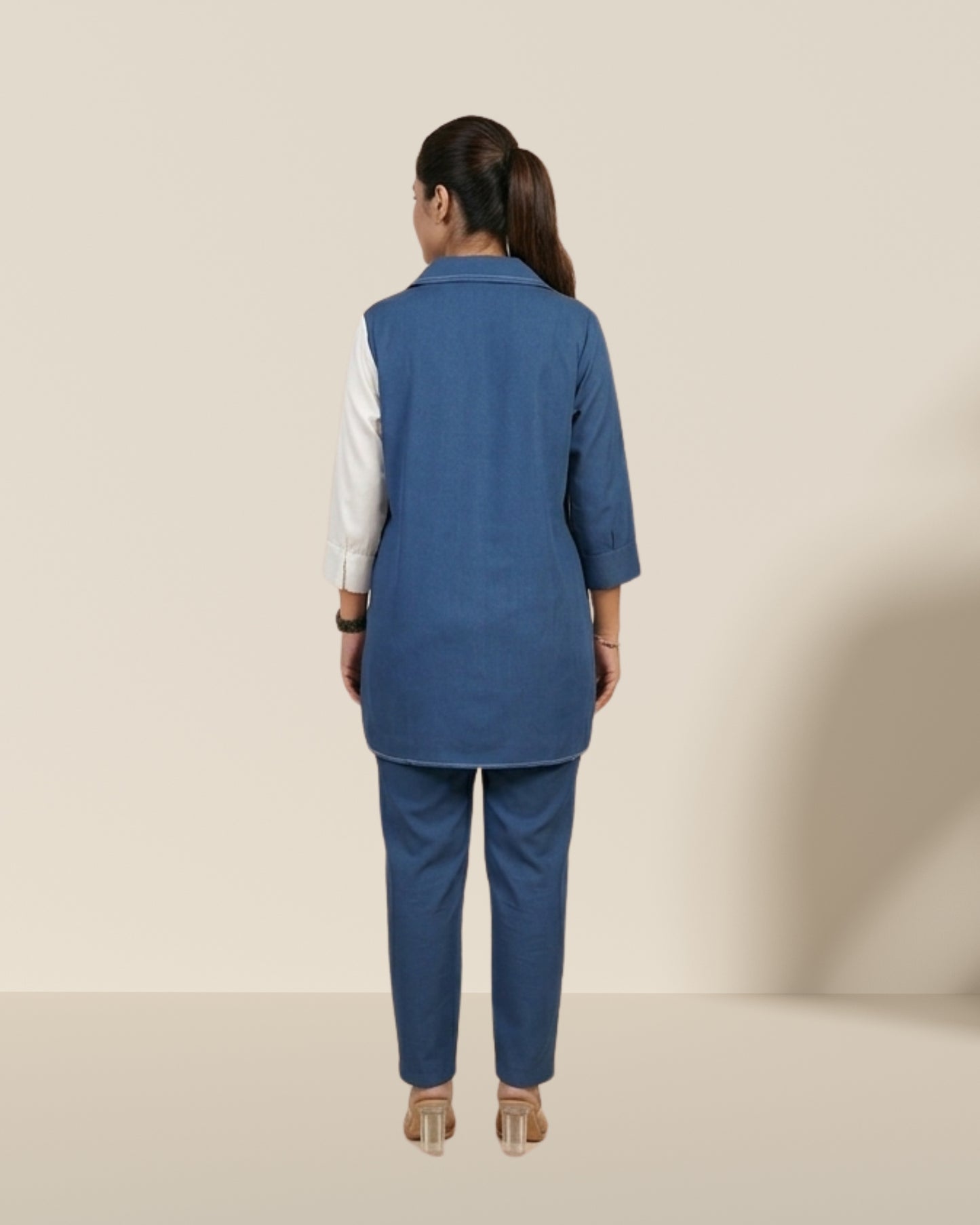 Blue Heart denim co-ord set