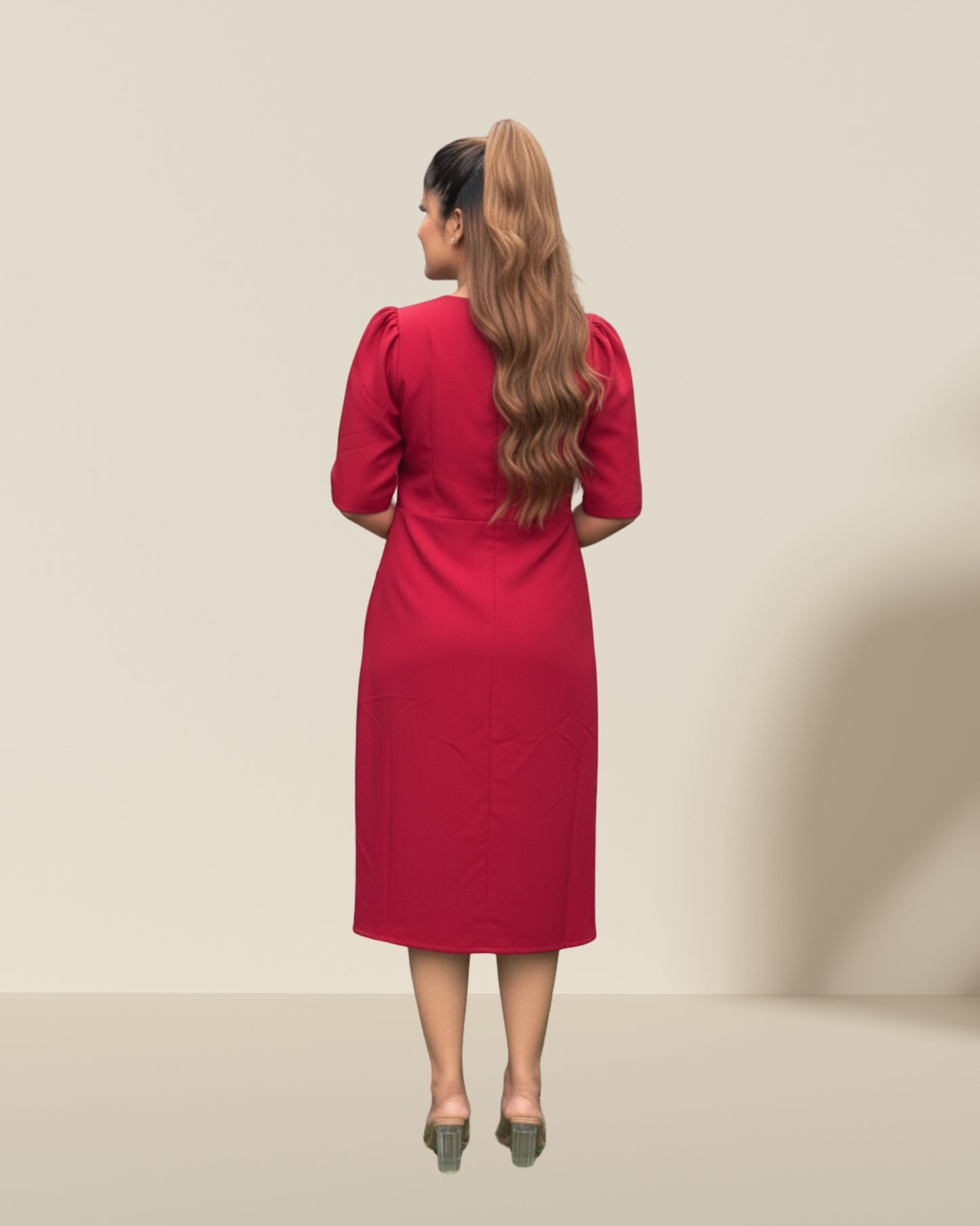 Bow dress red