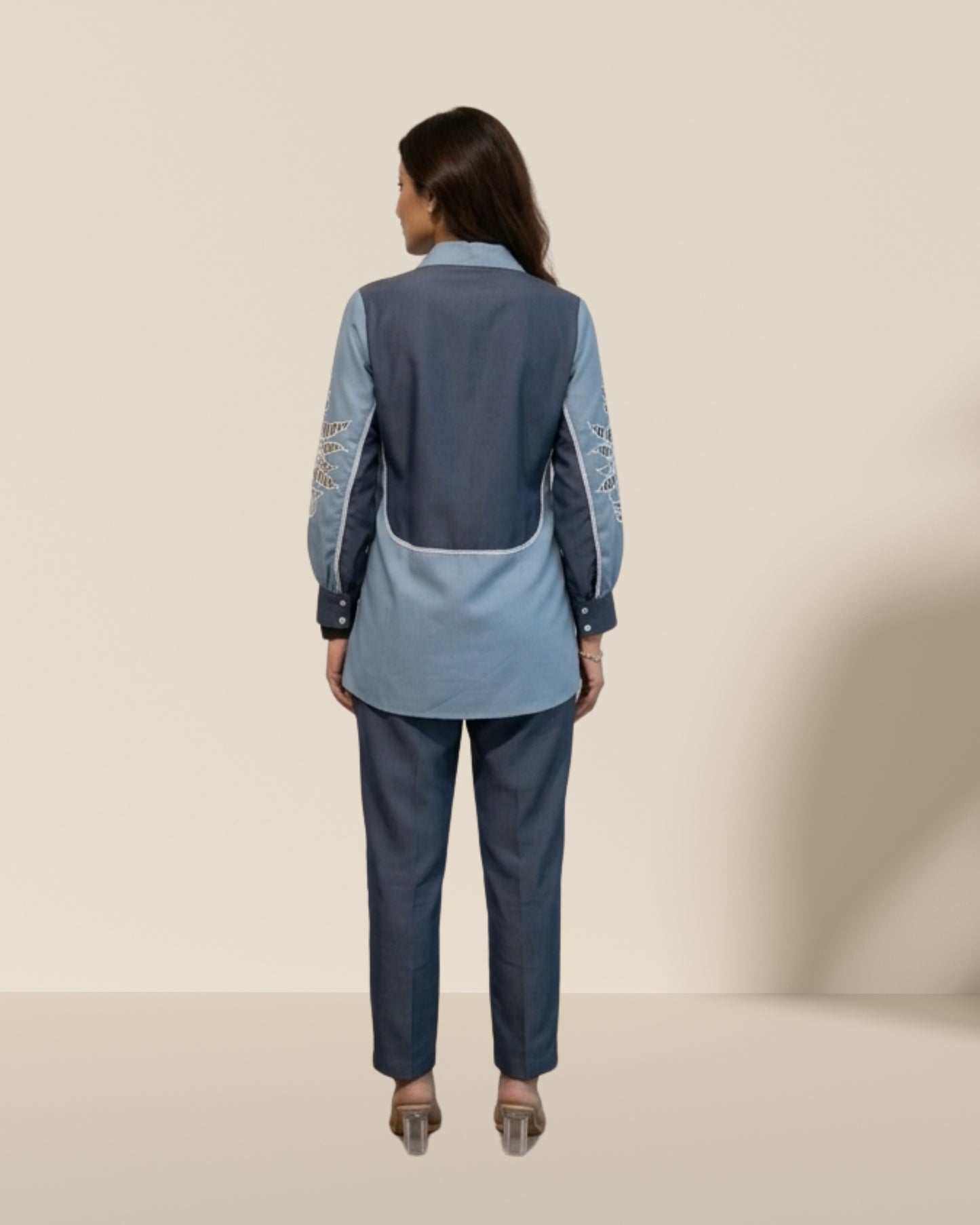Muse cutwork grey co-ord set