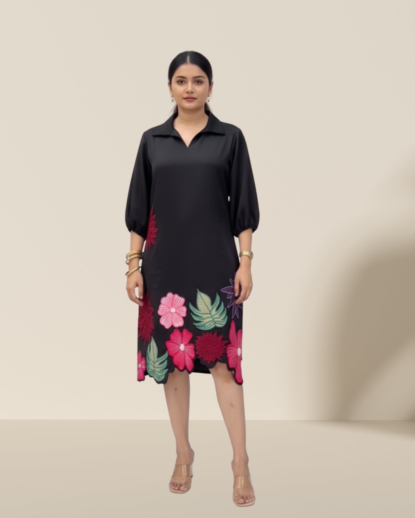 Bloomy dress black