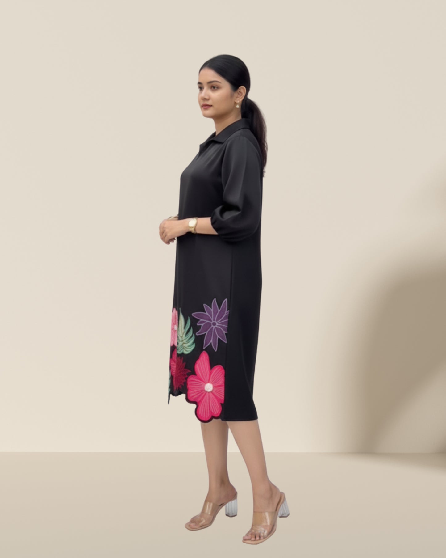 Bloomy dress black
