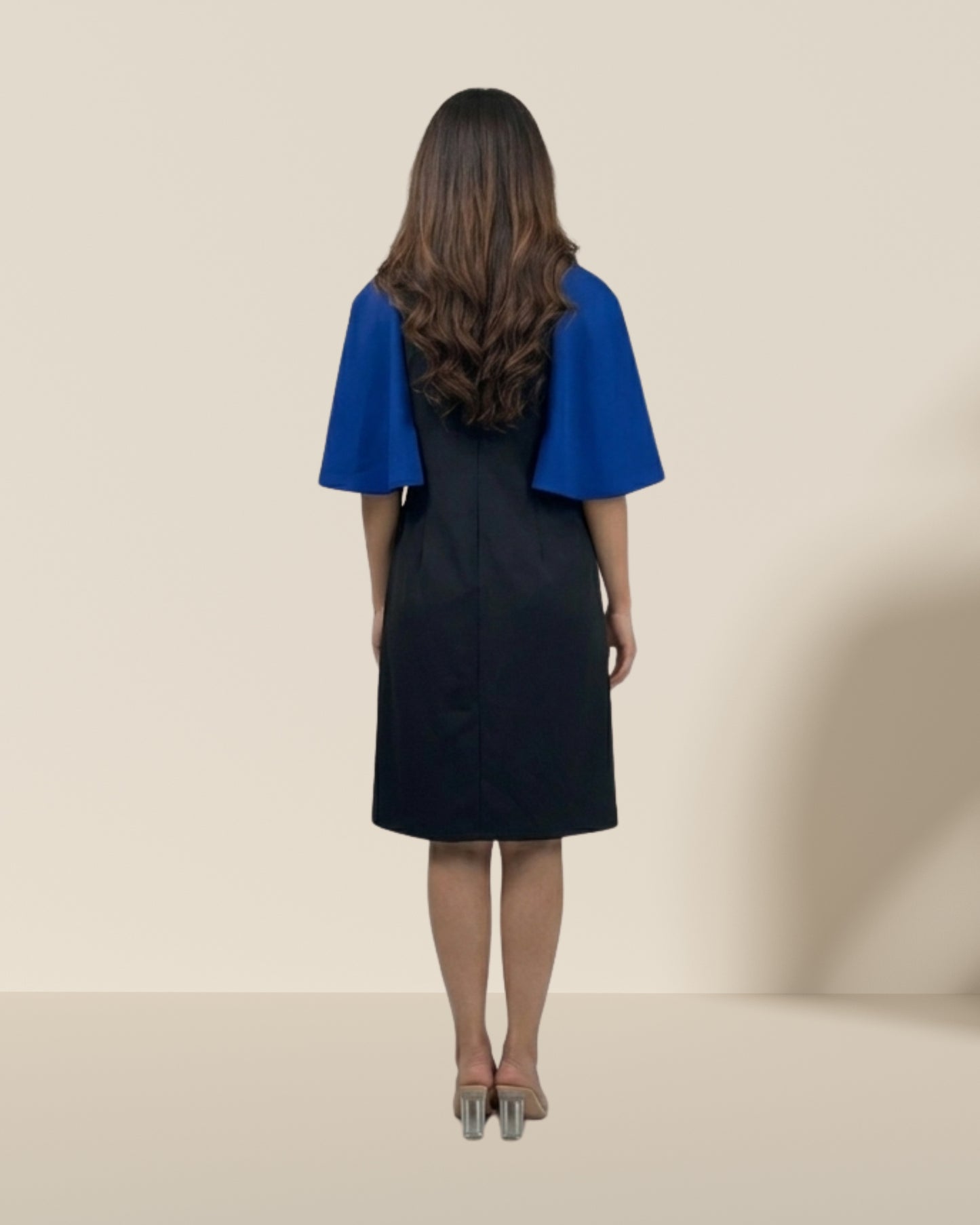 Classic blazer knot black dress