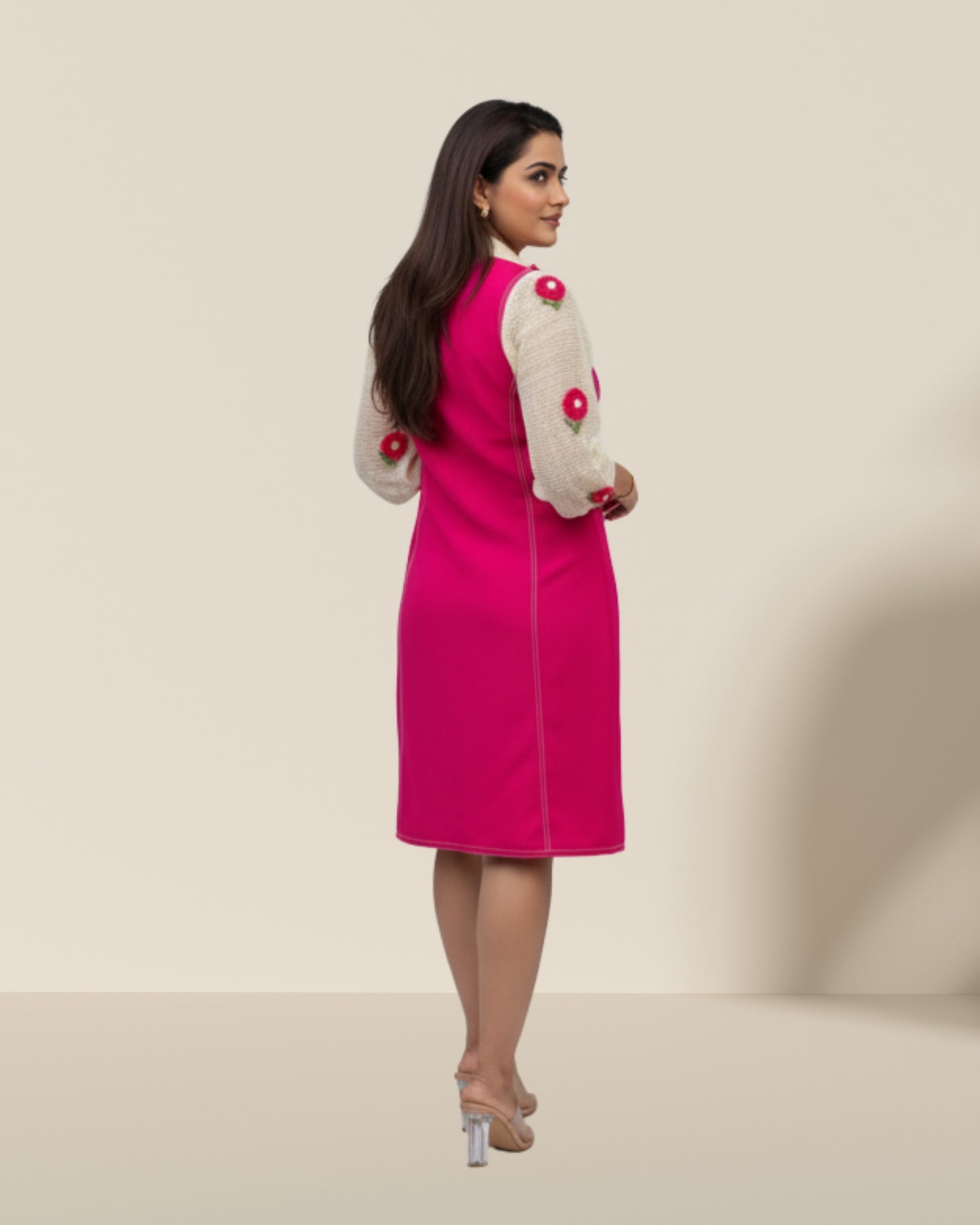 Hot pink flower dress