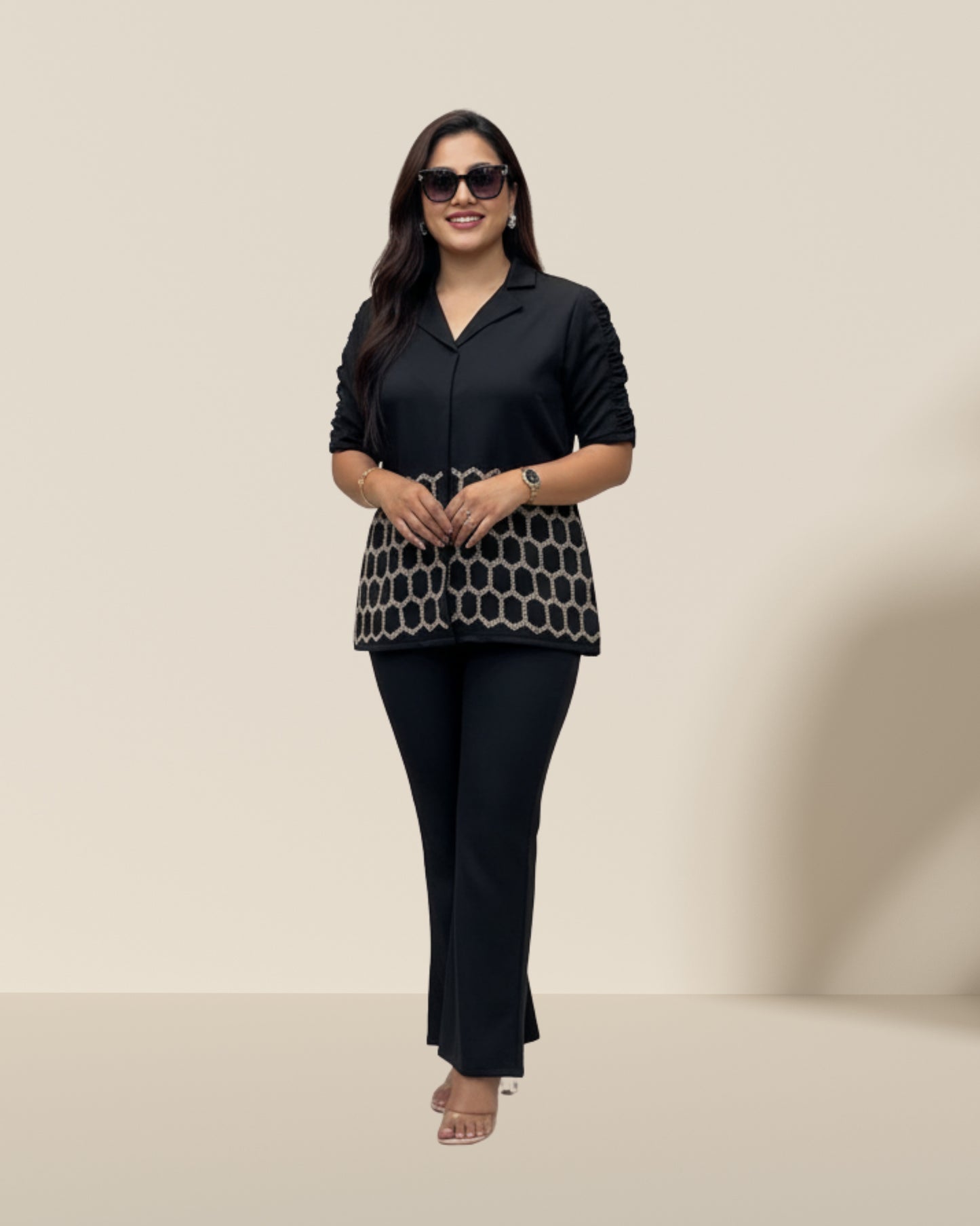 Hexagon black co-ord set