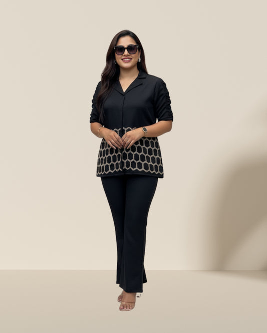 Hexagon black co-ord set